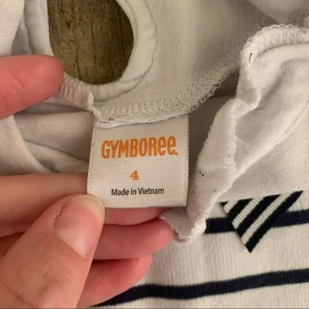 Gymboree Girl’s size 4 multi-Striped polka dot dress